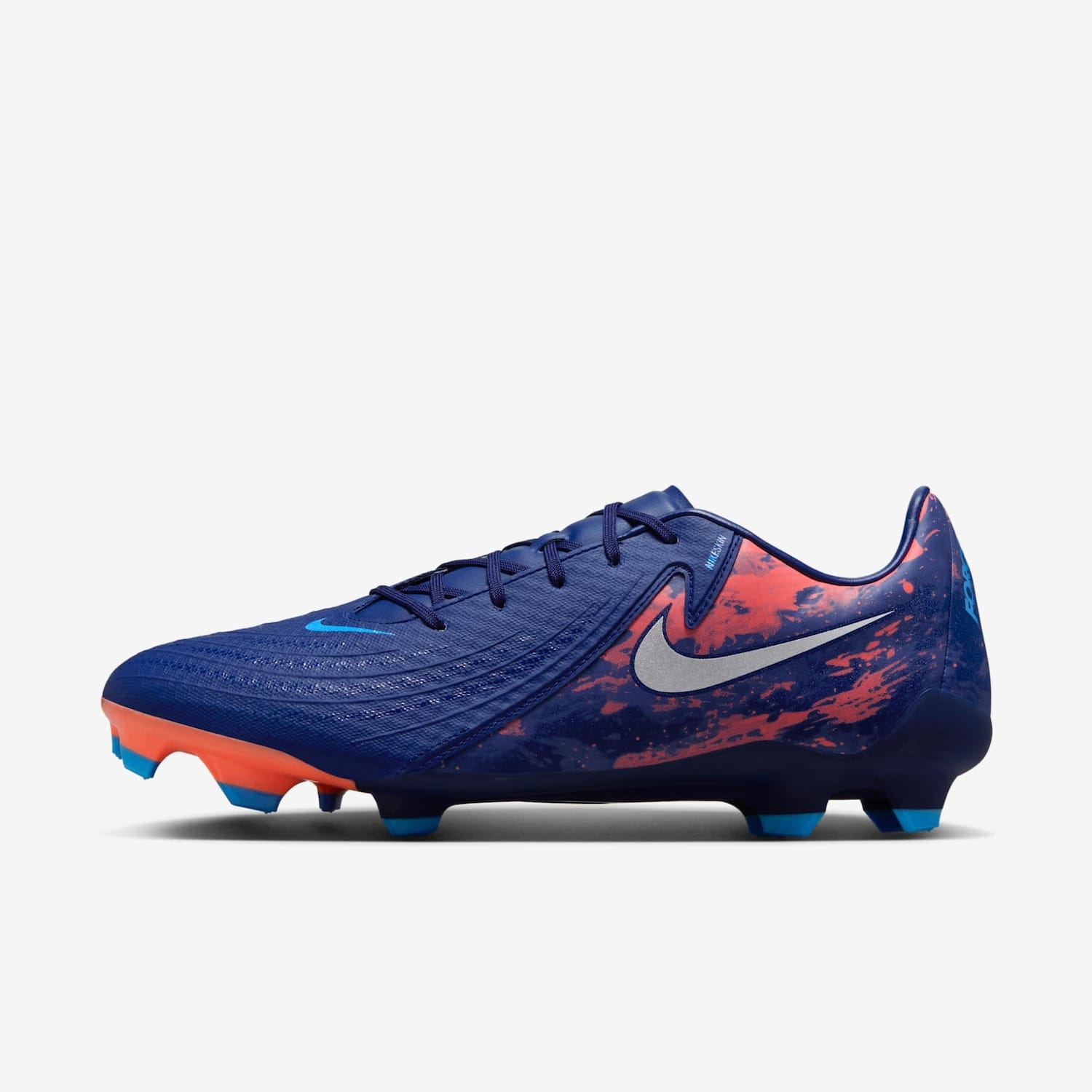 Vista principal Chuteira Nike Phantom GX II Academy Erling Haaland Force9 Campo Nike Azul