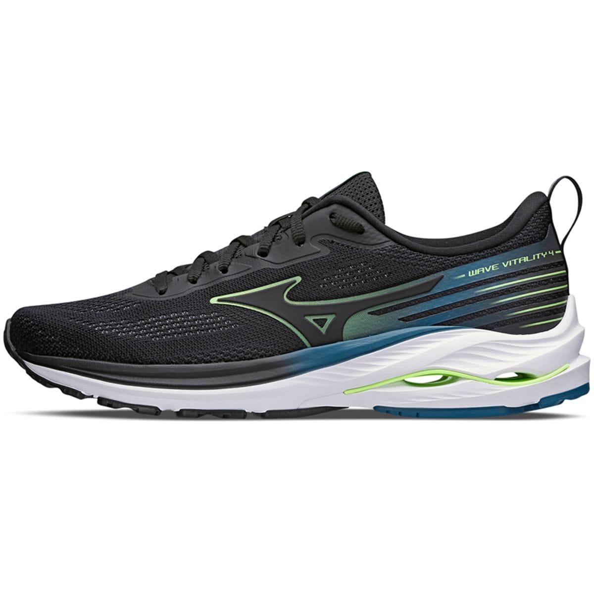 Vista principal Tênis de Corrida Masculino Mizuno Wave Vitality 4 Preto Mizuno