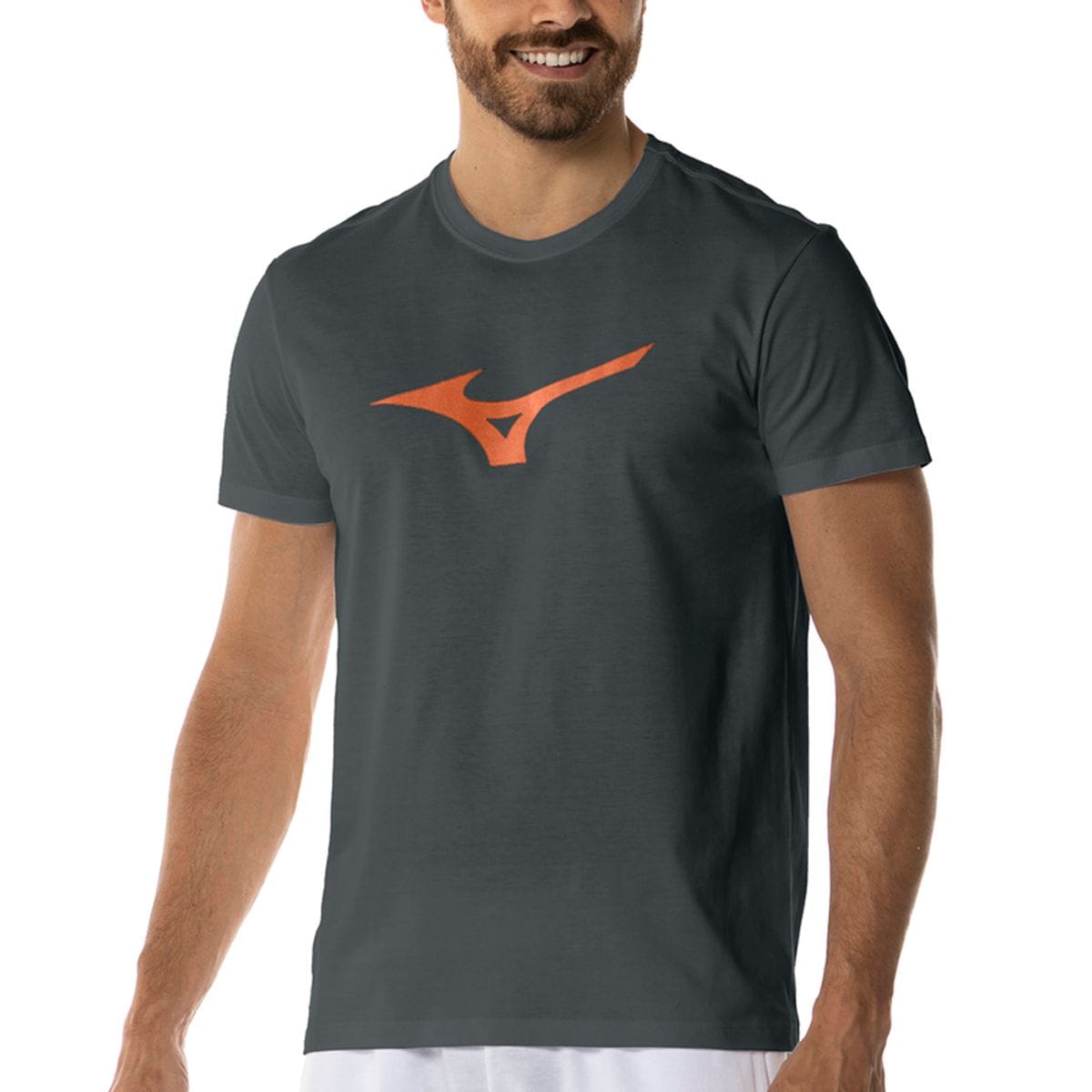 Camiseta Sportstyle Masculina Mizuno Basic Big Logo Cinza