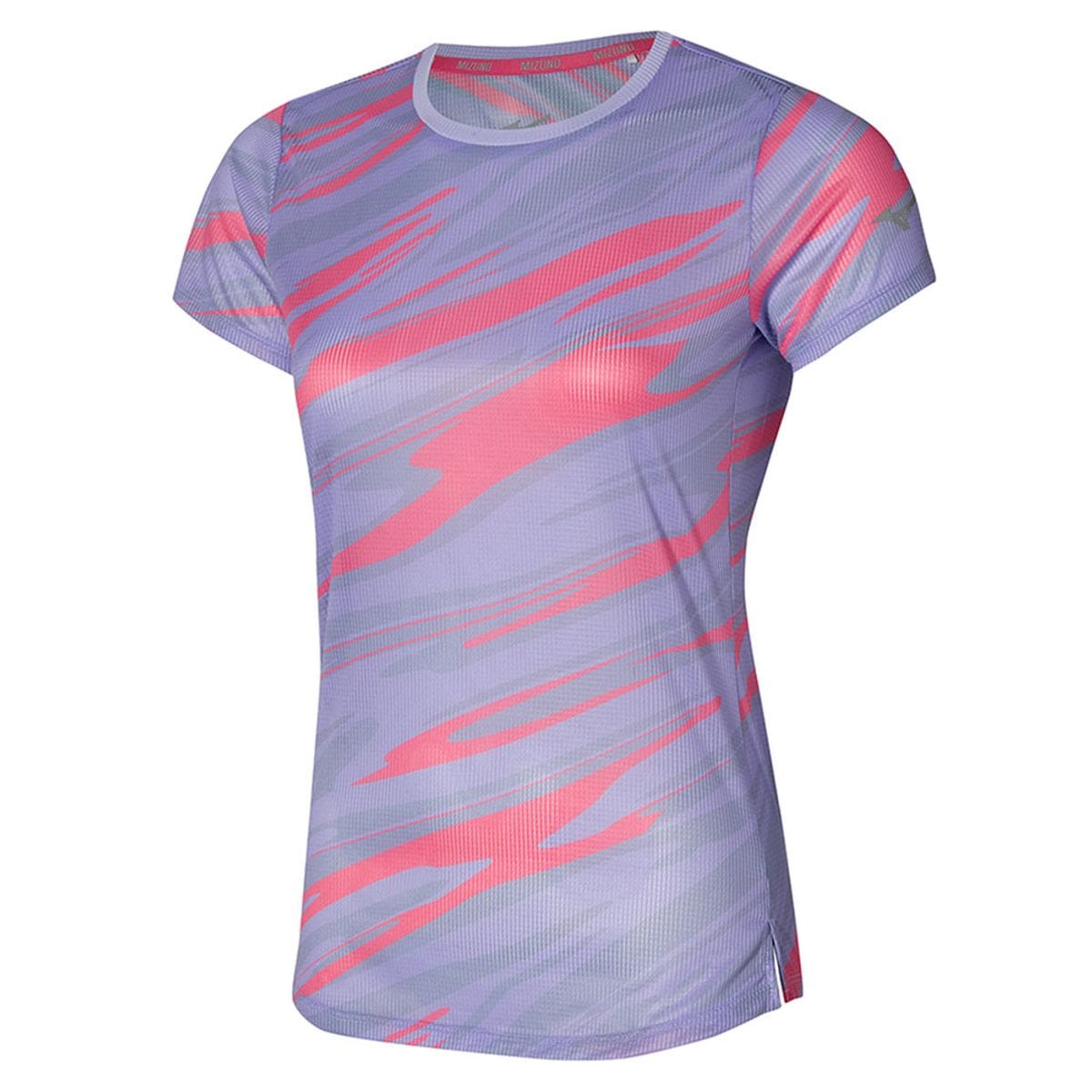 Camiseta de Corrida Feminina Mizuno Dryaeroflow Graphic Roxo