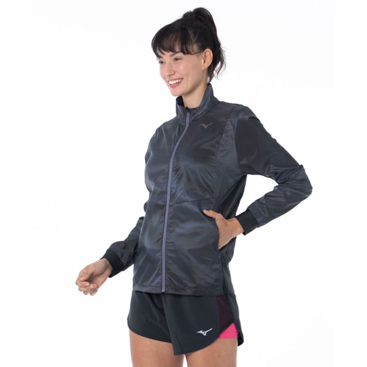 Jaqueta de Corrida Feminina Mizuno Premium Aero Preto