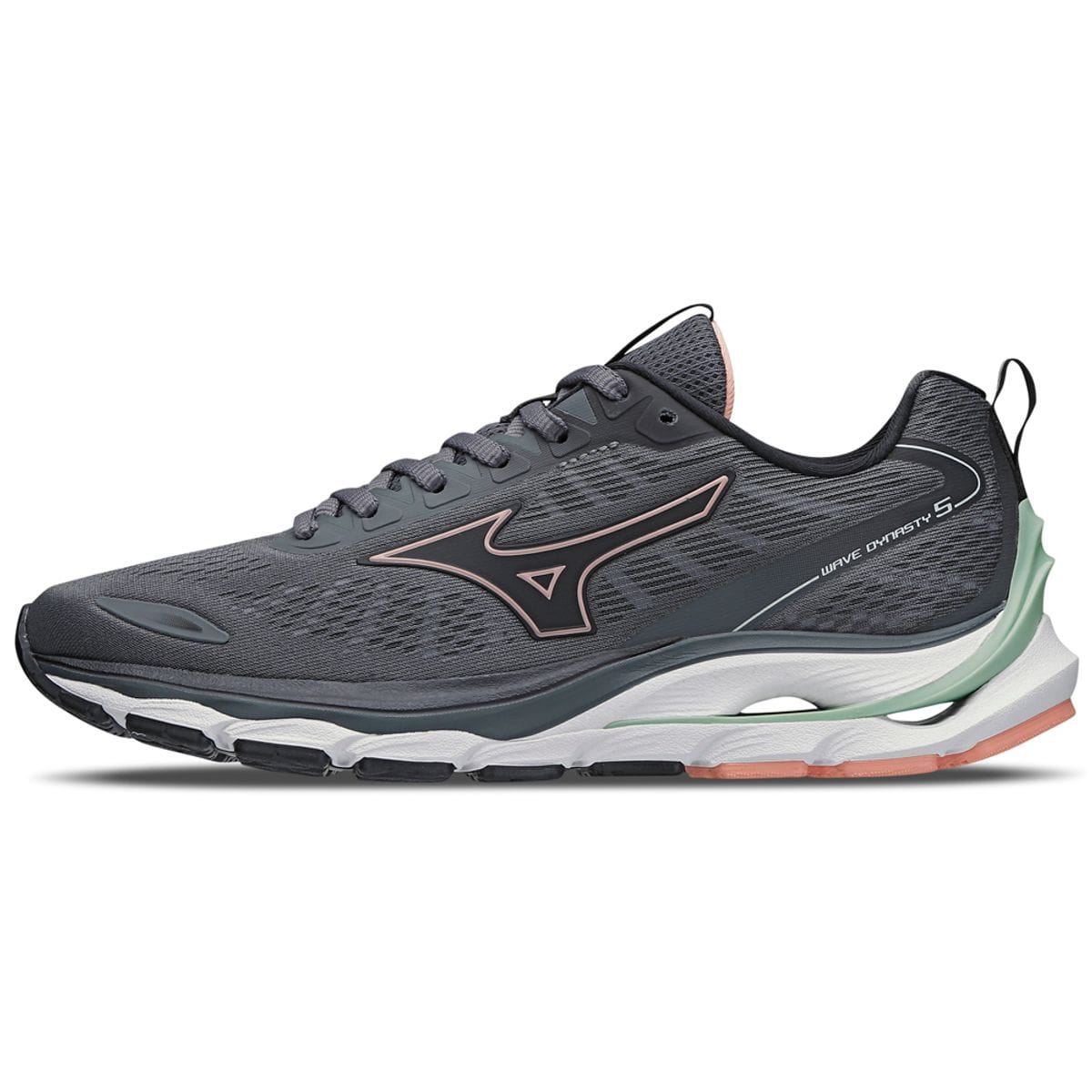 Tênis de Corrida Feminino Mizuno Wave Dynasty 5 Cinza