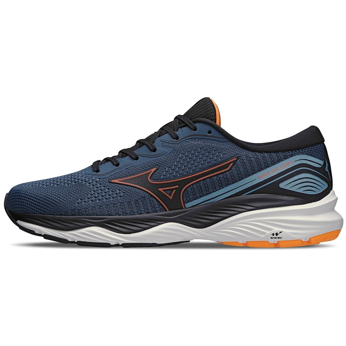 Vista principal Tênis de Corrida Masculino Mizuno Wave Falcon 5 Azul Mizuno