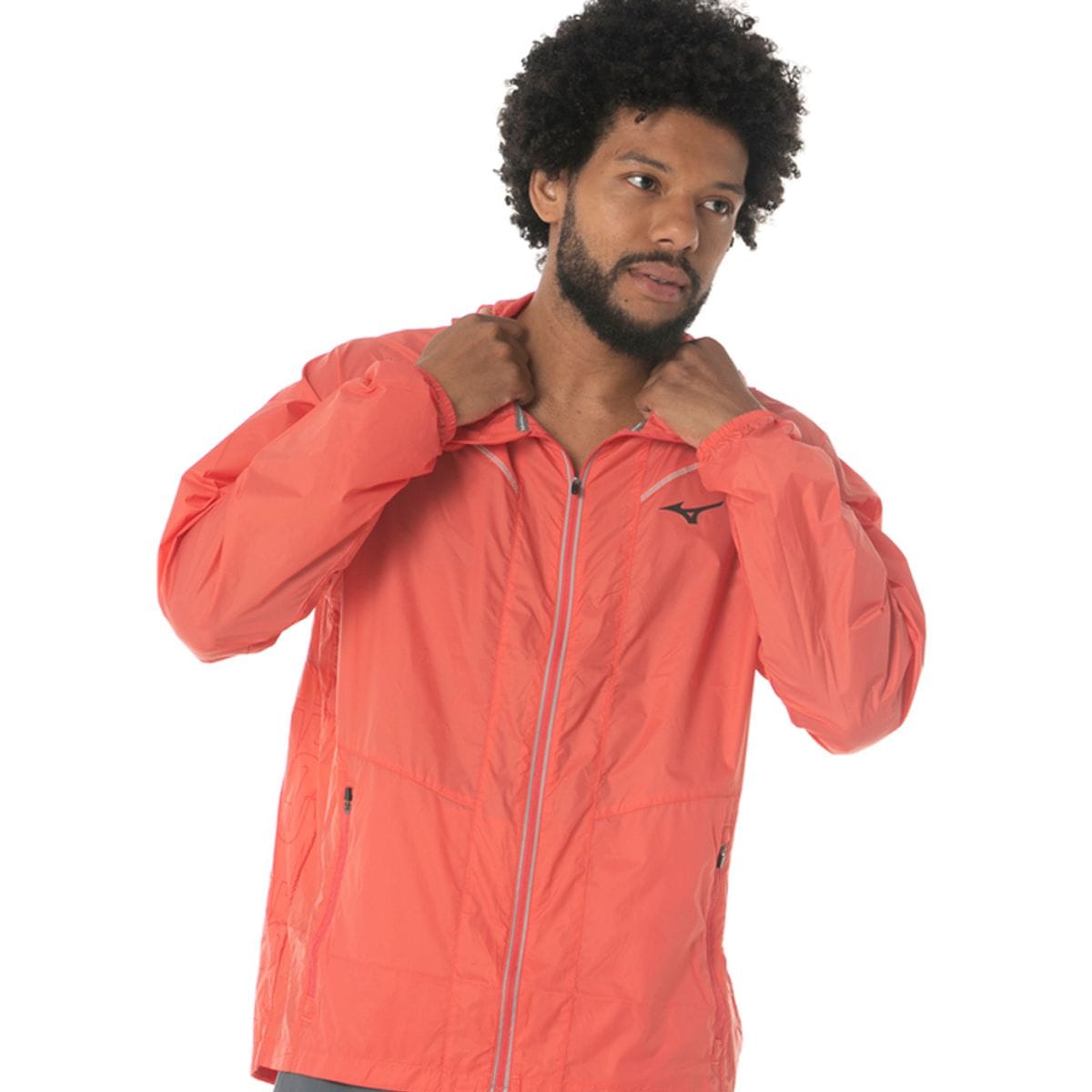 Jaqueta de Corrida Masculina Mizuno High Vermelho