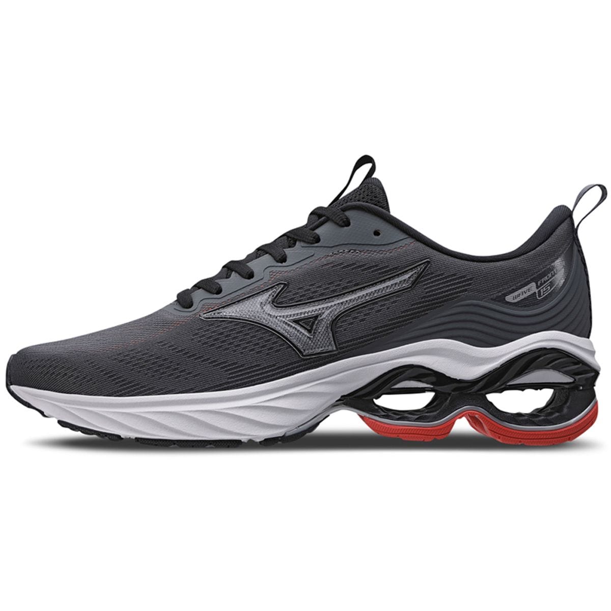 Vista principal Tênis de Corrida Masculino Mizuno Wave Frontier 15 Cinza Mizuno