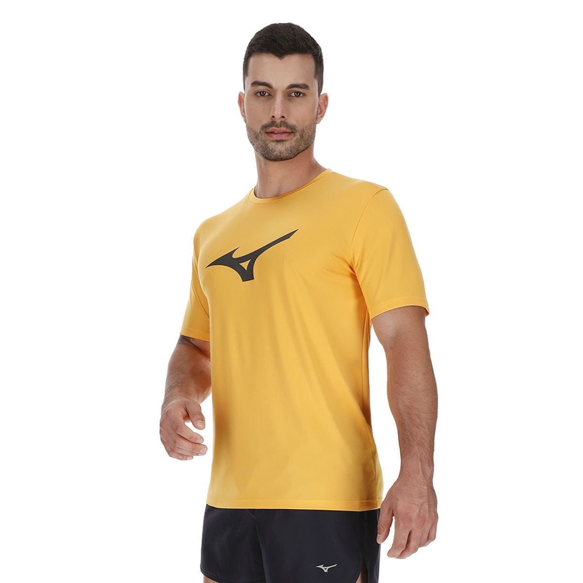 Camiseta de Treino Masculina Mizuno Run Spark Amarelo