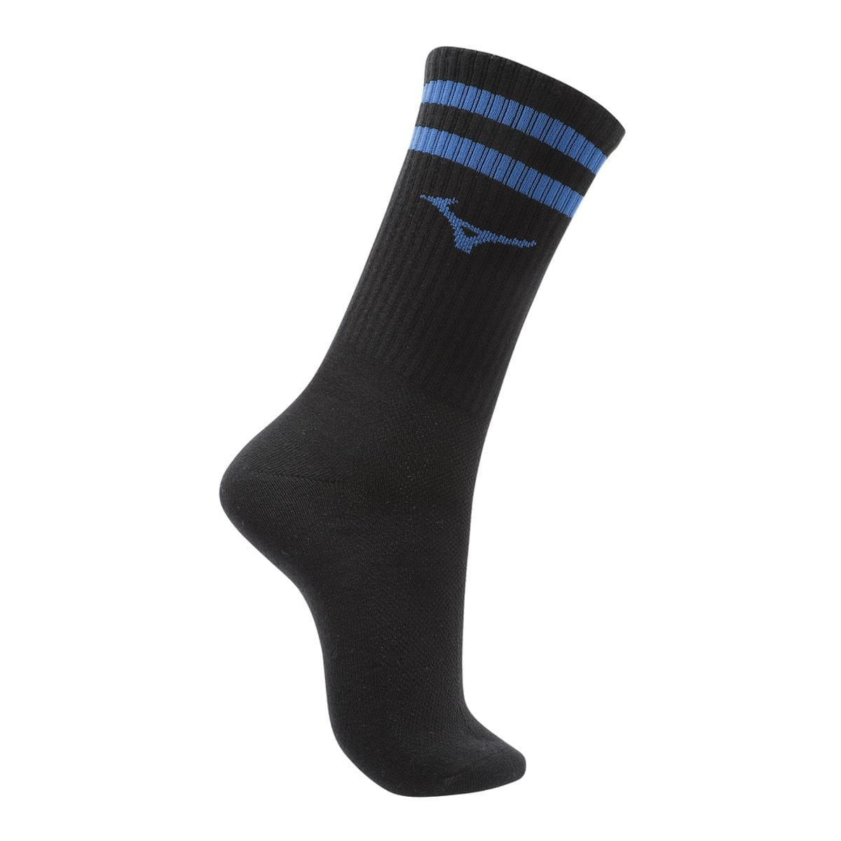 Meia Mizuno Basic Listra Cano Alto Tam. Preto