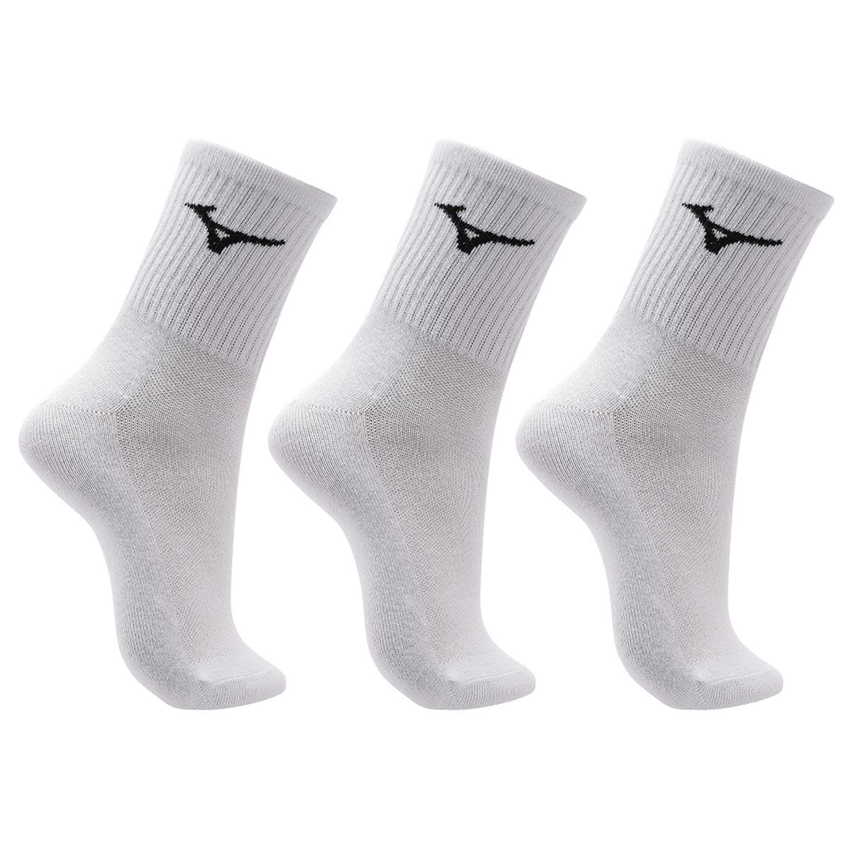 Meia Cano Alto Mizuno Prime Tam. Pacote Com 3 Pares Branco