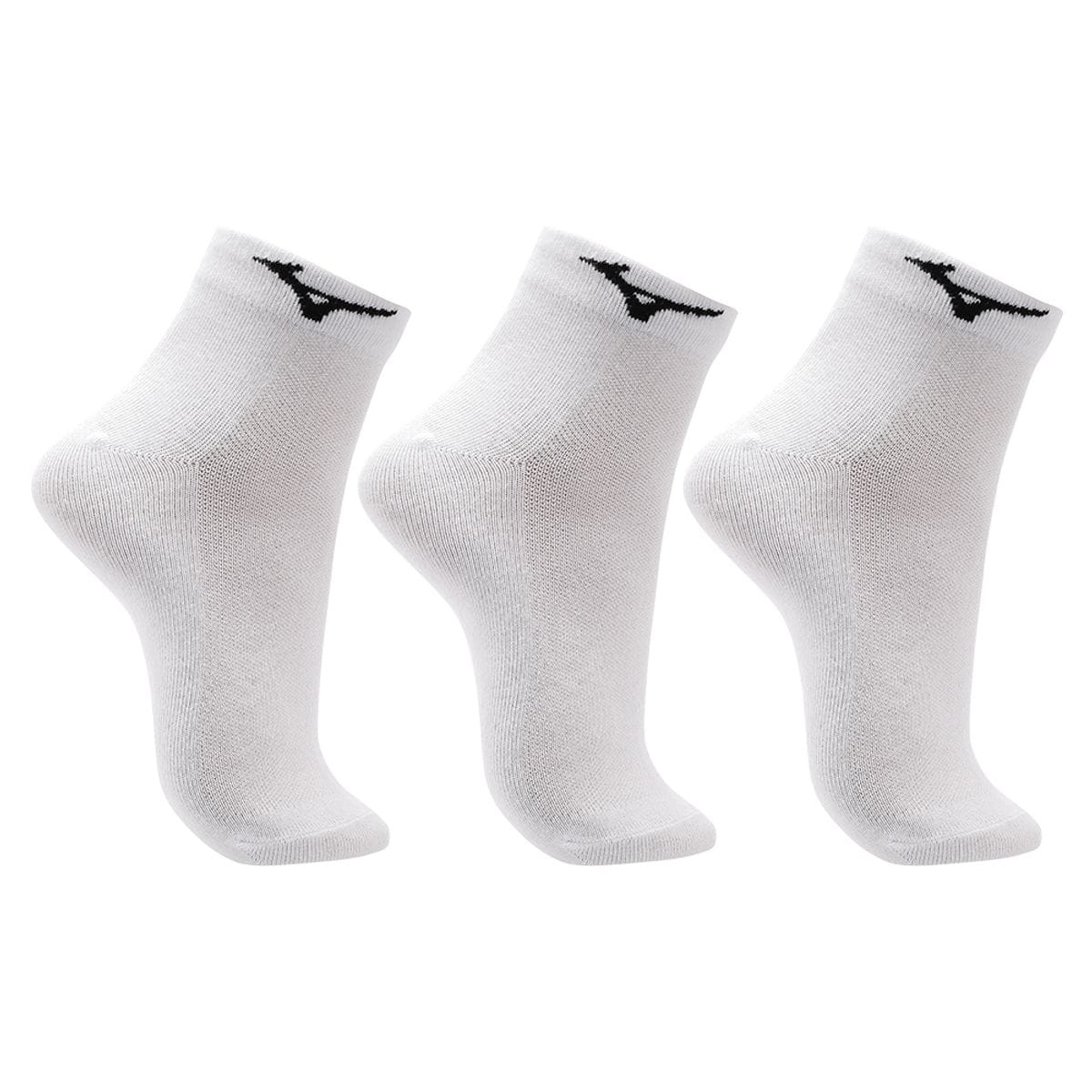 Meia Cano Curto Mizuno Basic Tam. Pacote Com 3 Pares Branco