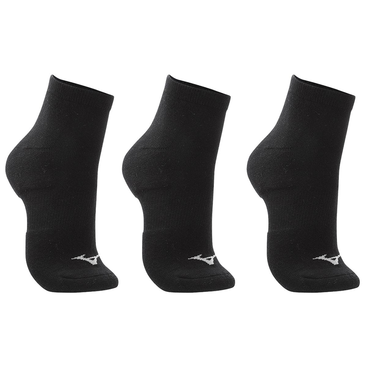 Meia Cano Curto Mizuno Prime Tam. Pacote Com 3 Pares Preto