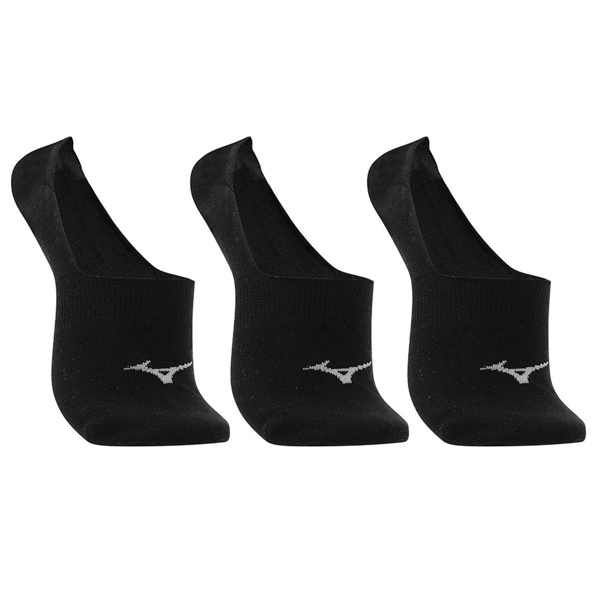 Meia Cano Invisível Mizuno Basic Tam. Pacote Com 3 Pares Preto