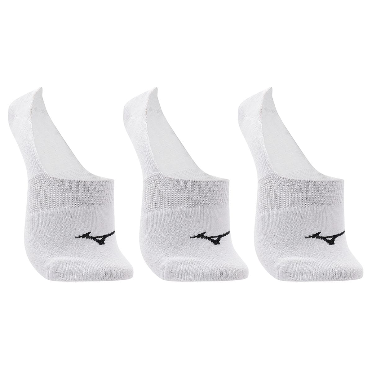Meia Cano Invisível Mizuno Basic Tam. Pacote Com 3 Pares Branco