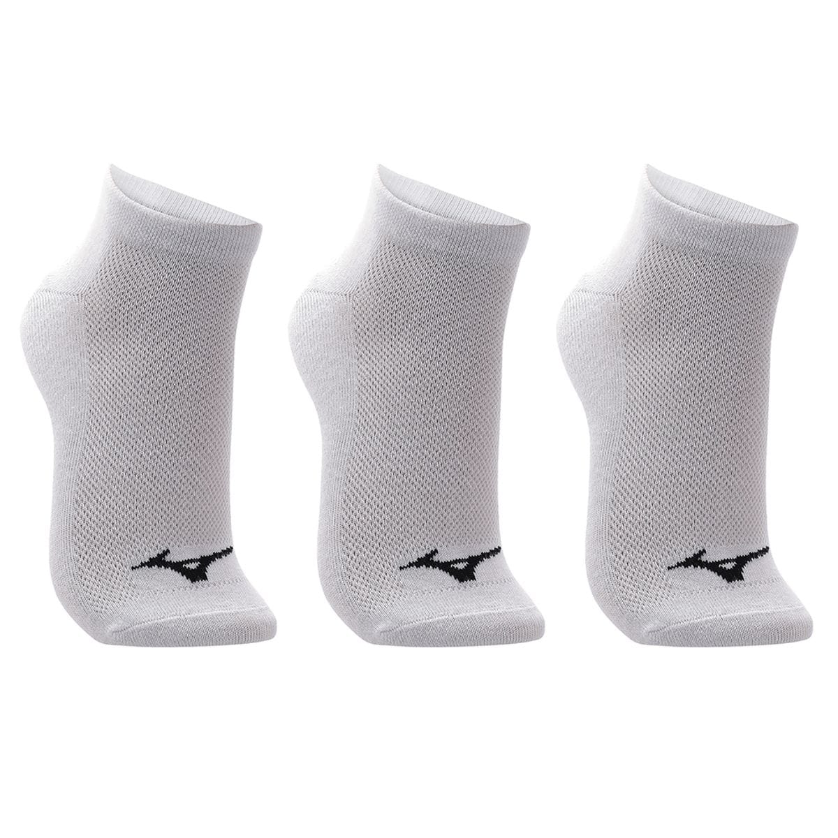Meia Sem Cano Mizuno Basic Tam. Pacote Com 3 Pares Branco