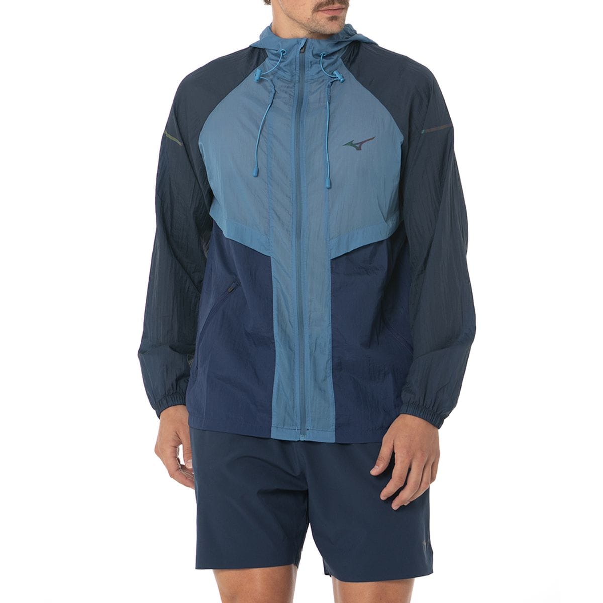 Jaqueta de Corrida Masculina Mizuno High 2 Azul