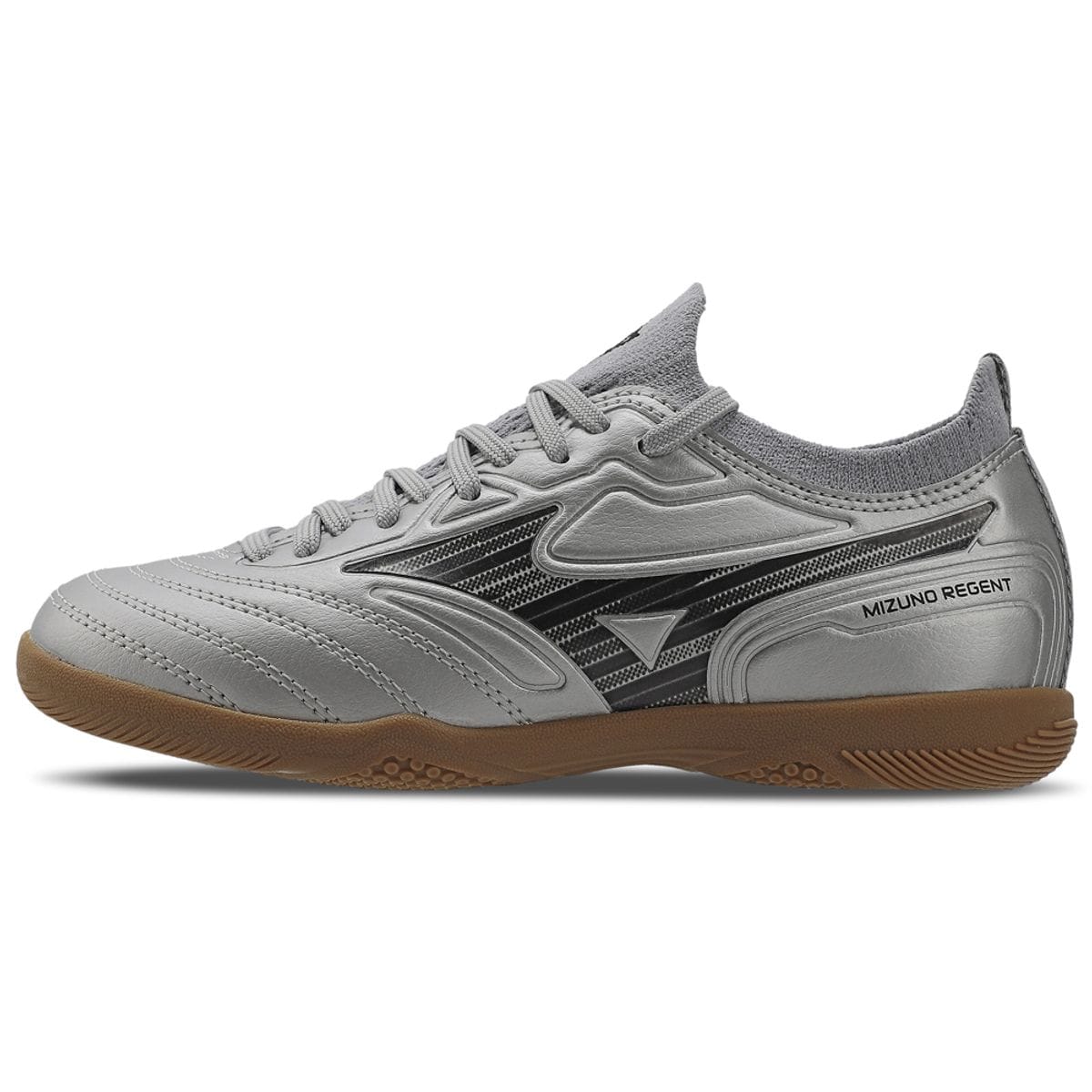 Chuteira Futsal Mizuno Regent IN Junior Prata