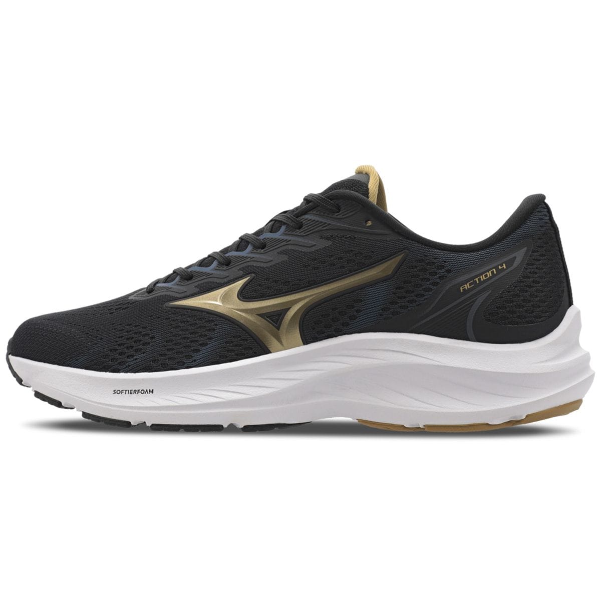 Vista principal Tênis de Corrida Masculino Mizuno Action 4 Preto Mizuno