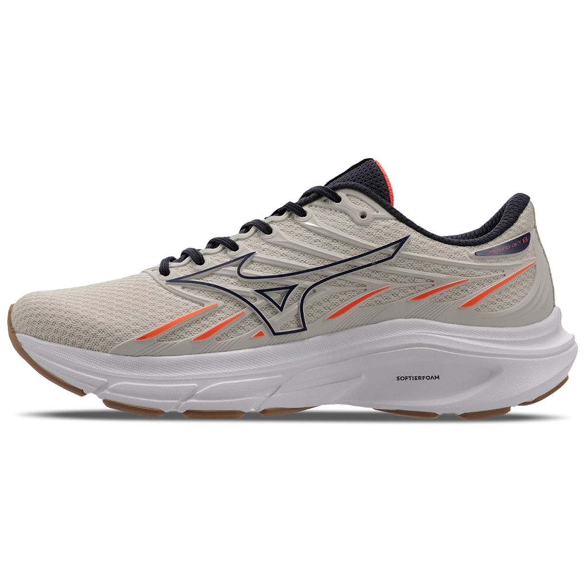 Vista principal Tênis de Corrida Masculino Mizuno Jet 8 Bege Mizuno