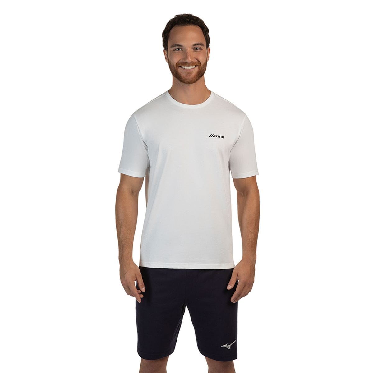 Camiseta Masculina Mizuno Basic Logo Branco