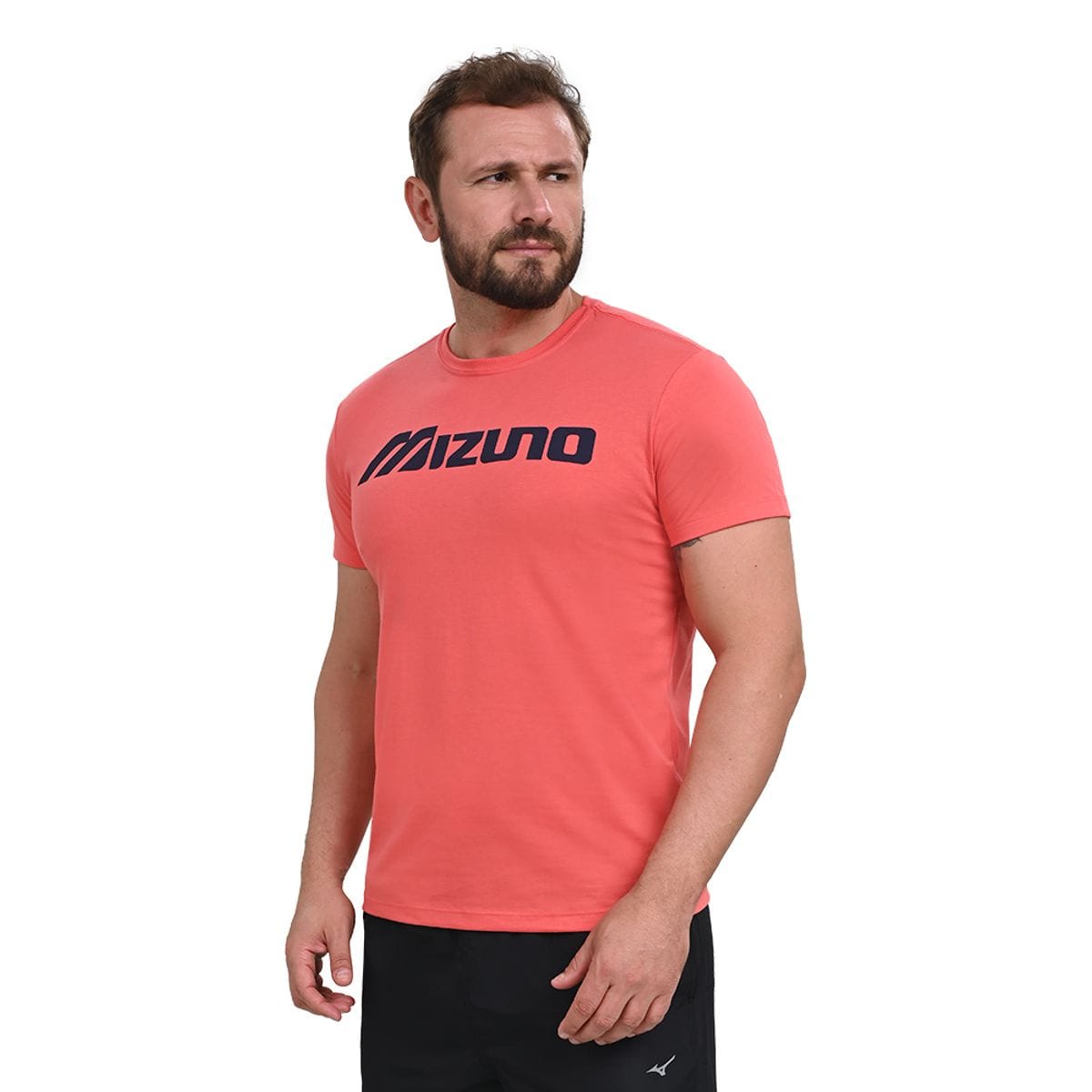 Camiseta Casual Masculina Mizuno Big Logo Laranja