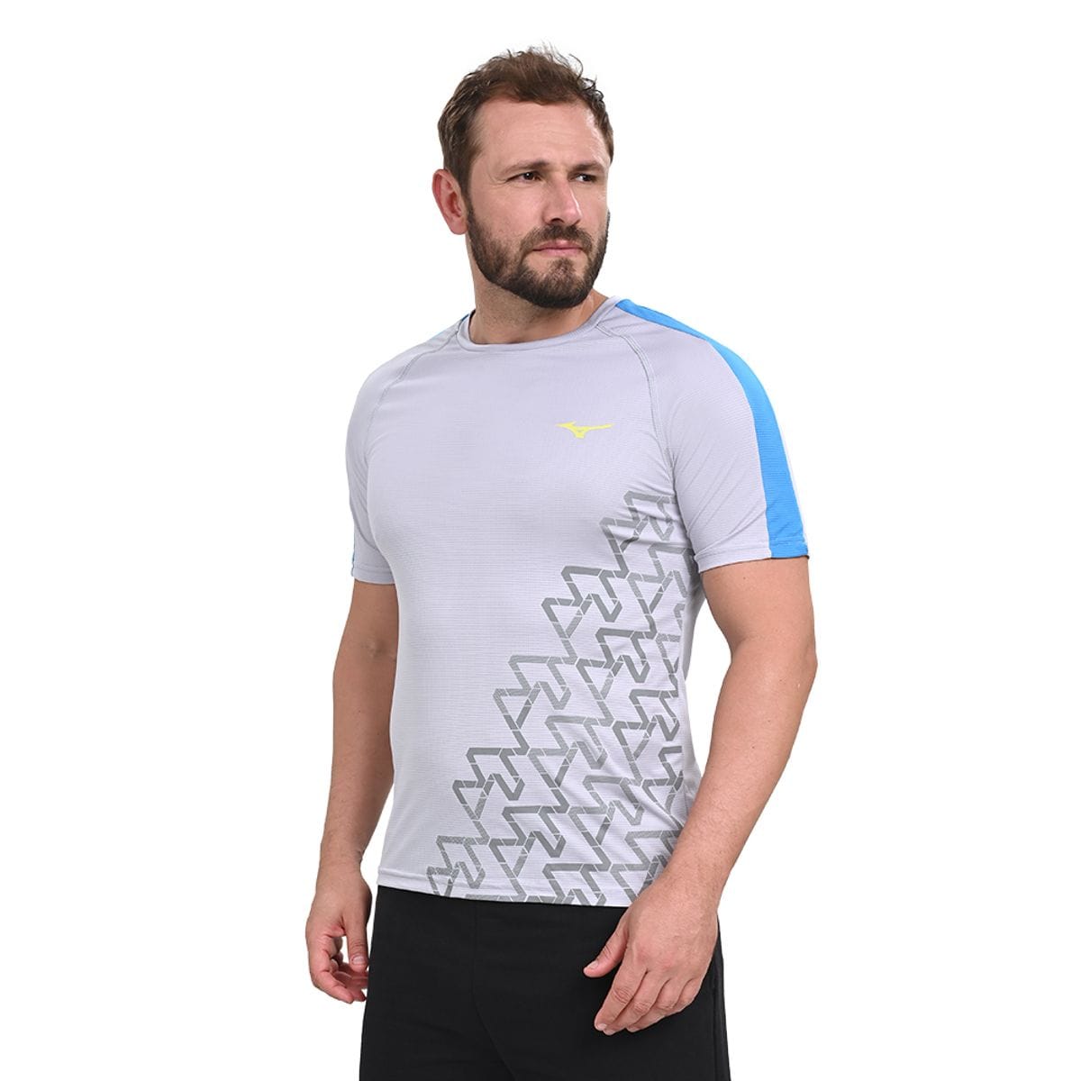 Camiseta de Corrida Masculina Mizuno Run Easy 4 Azul