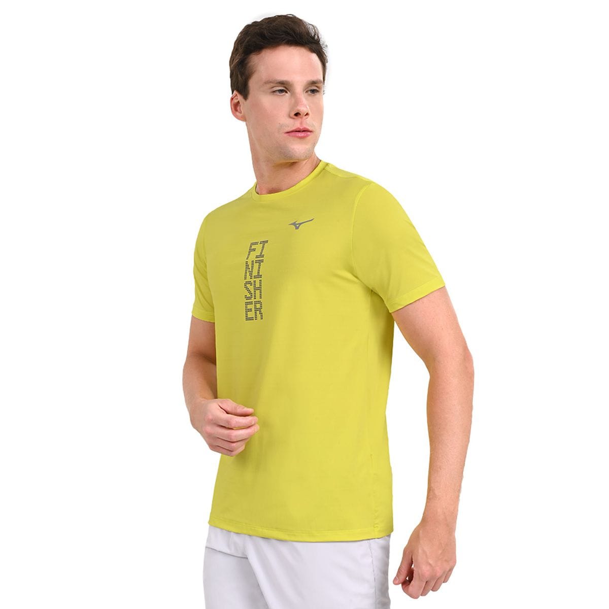 Camiseta de Corrida Masculina Mizuno Focus Stamp Verde