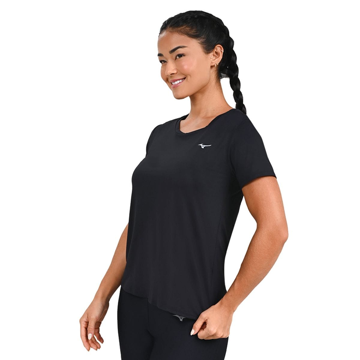 Camiseta de Corrida Feminina Mizuno Pro Uv Preto
