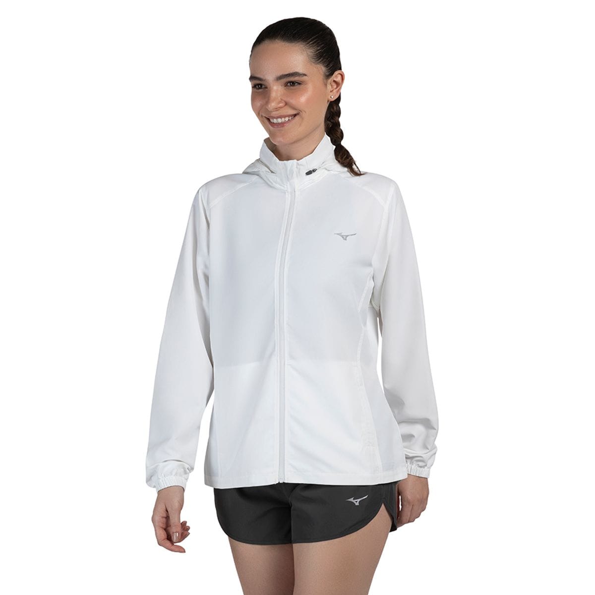 Jaqueta de Corrida Feminina Mizuno Focus 2 Branco