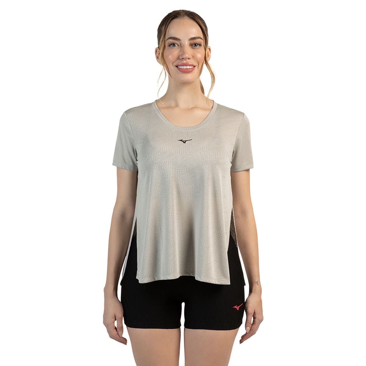 Camiseta de Treino Feminina Mizuno Soul Fit Fre Cinza