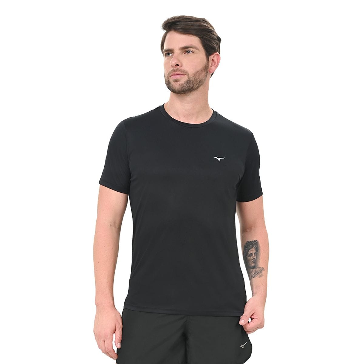 Camiseta de Corrida Masculina Mizuno Spark 2 Preto