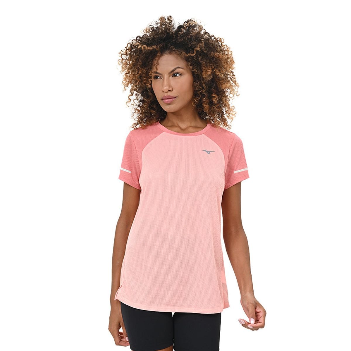 Camiseta de Corrida Feminina Mizuno Dryaeroflow Tee Rosa