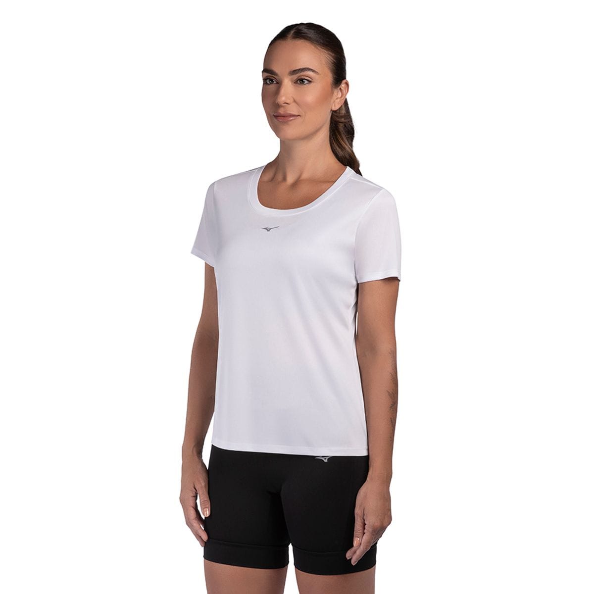 Camiseta de Corrida Feminina Mizuno Run Spark Branco