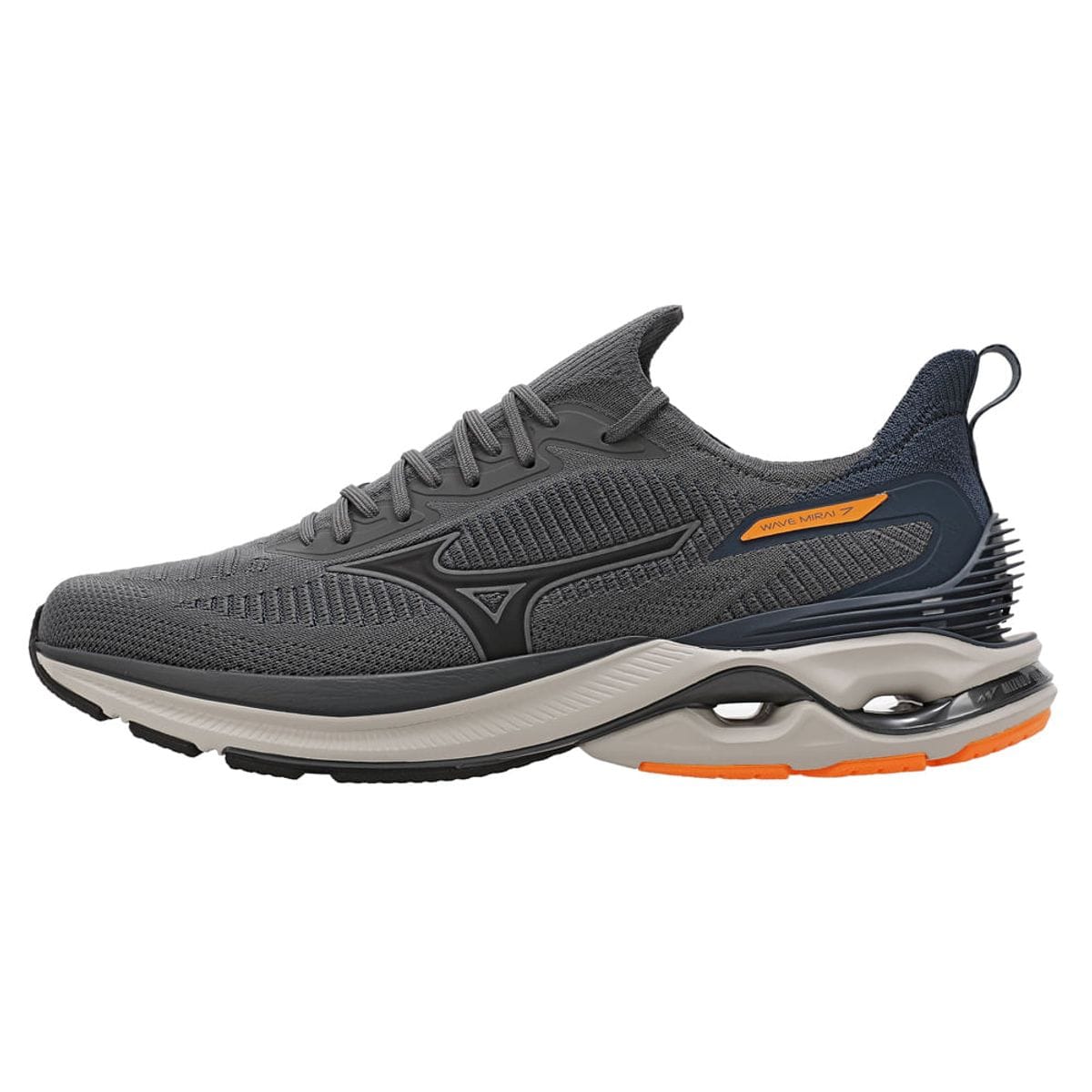 Tênis de Corrida Mizuno Wave Mirai 7 Masculino Cinza