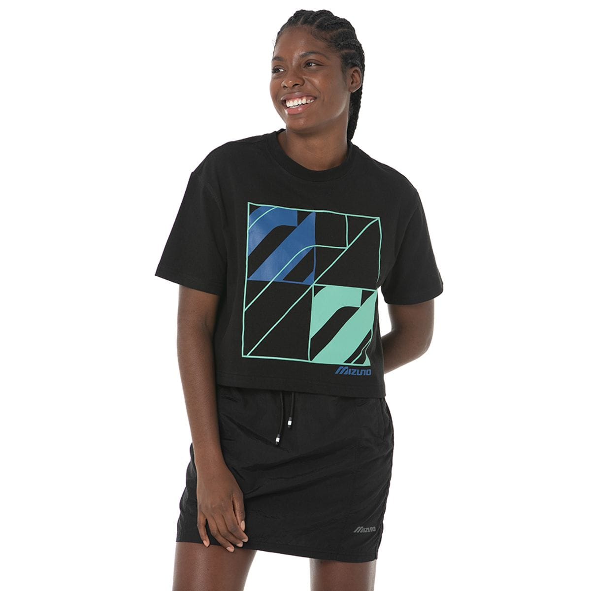 Camiseta Feminina Mizuno Street Logo Preto