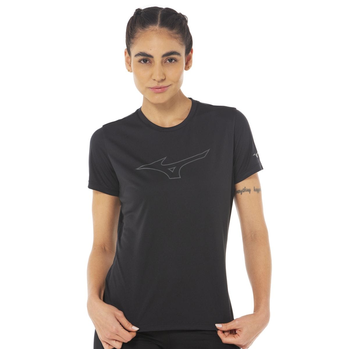 Camiseta de Treino Mizuno Energy Stamp 2 Feminina Preto