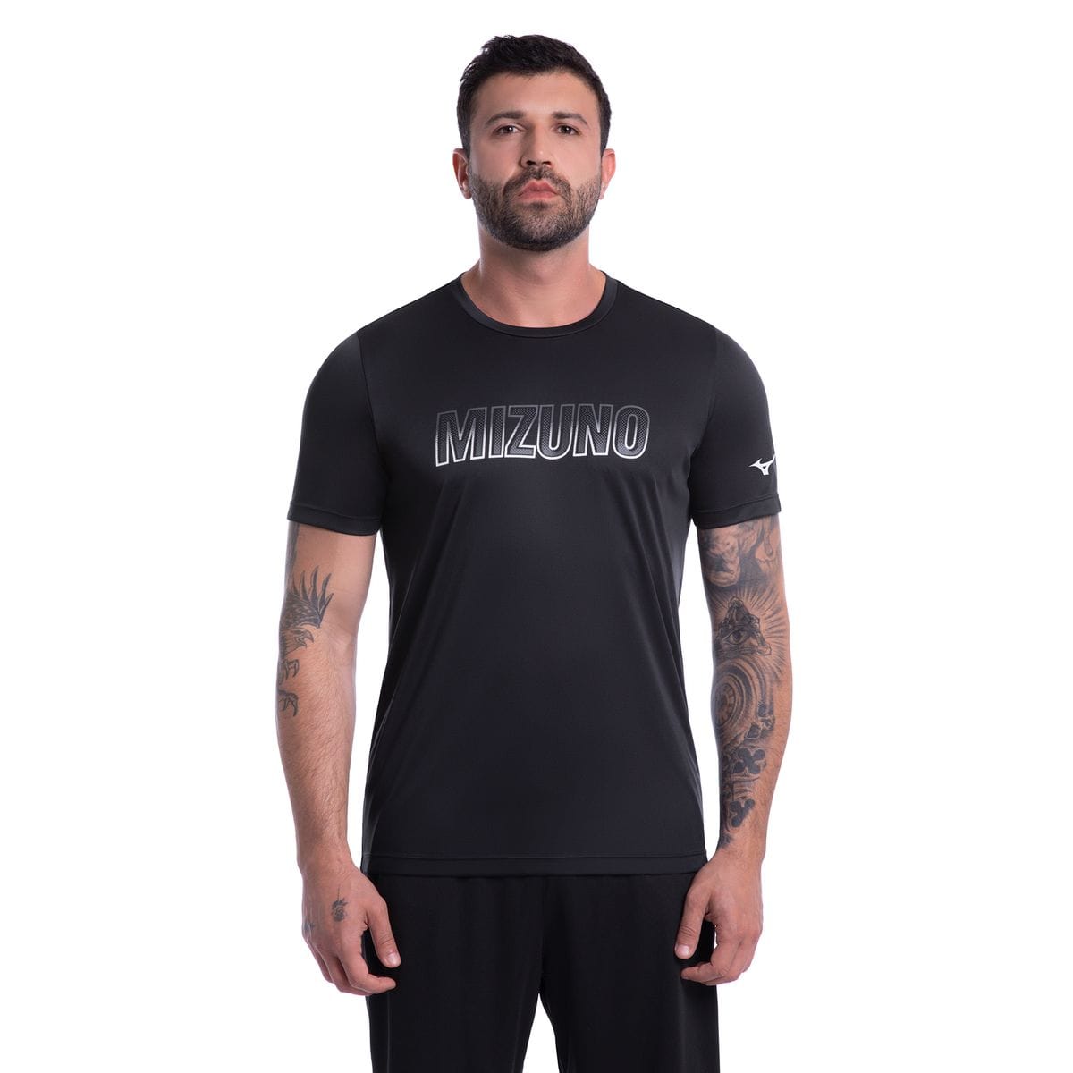 Camiseta de Treino Mizuno Energy Stamp Masculina Preto