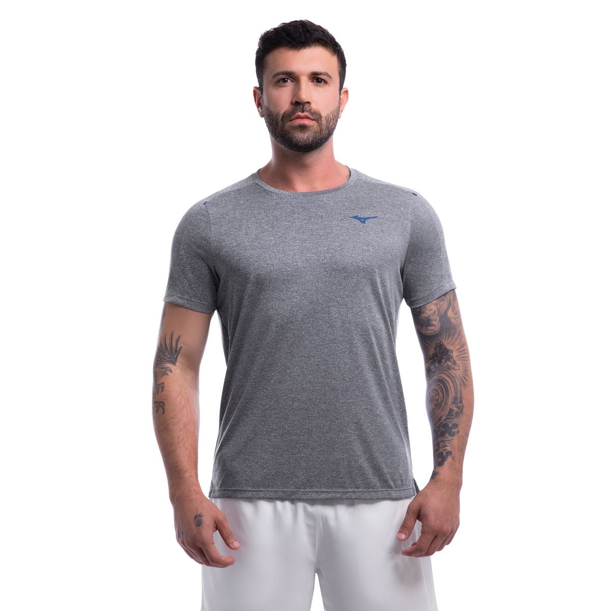 Vista principal Camiseta de Treino Mizuno Prime New Masculina Azul Mizuno