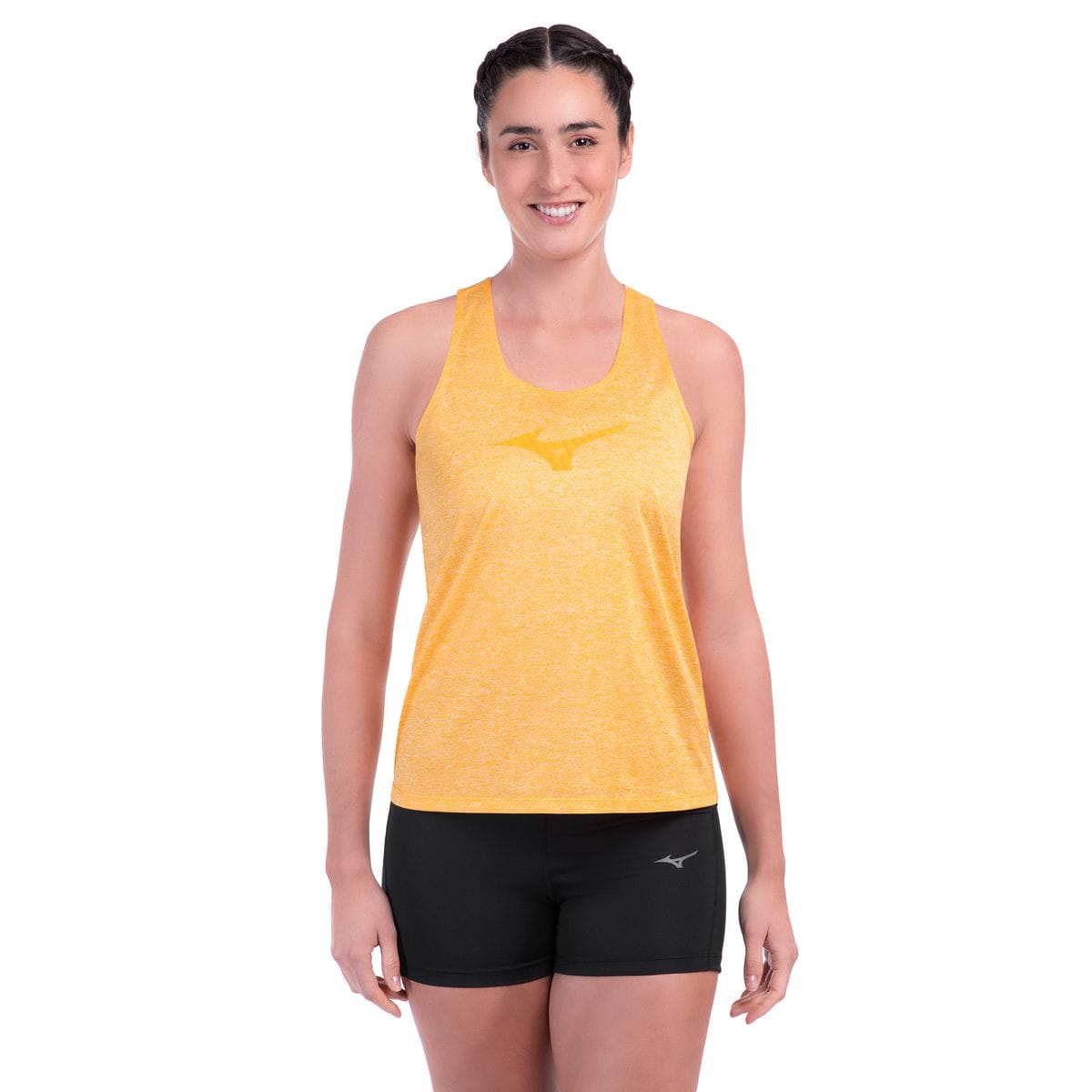 Regata de Corrida Mizuno Spark Big Logo 2 Feminina Amarelo