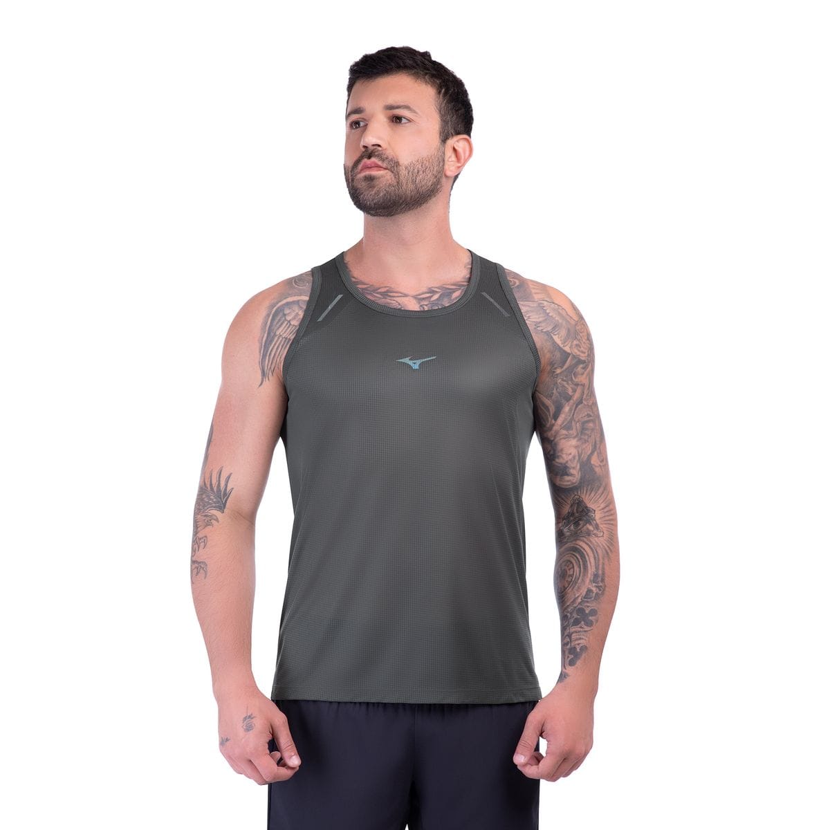 Vista principal Regata de Corrida Mizuno High 3 Masculina Preto Mizuno