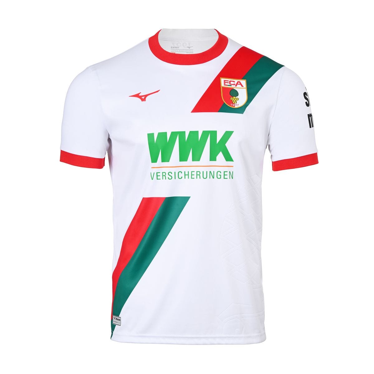 Camiseta de Futebol Mizuno Home Jersey Augsburg Vermelho