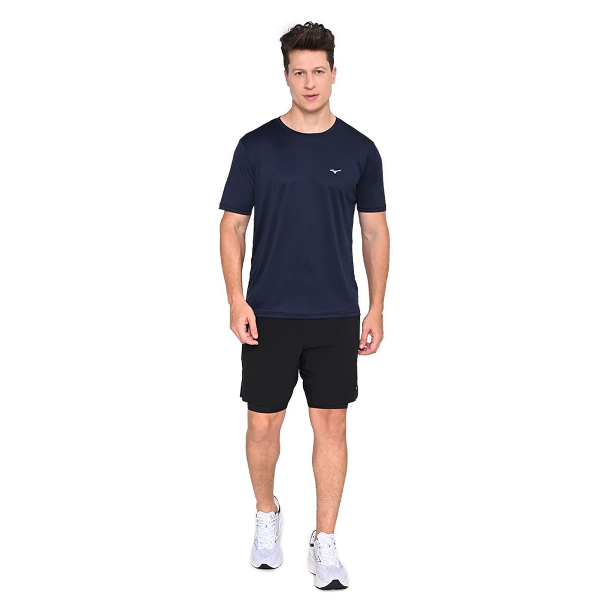 Shorts de Corrida Mizuno Core 7.5 2in1 Masculino Preto