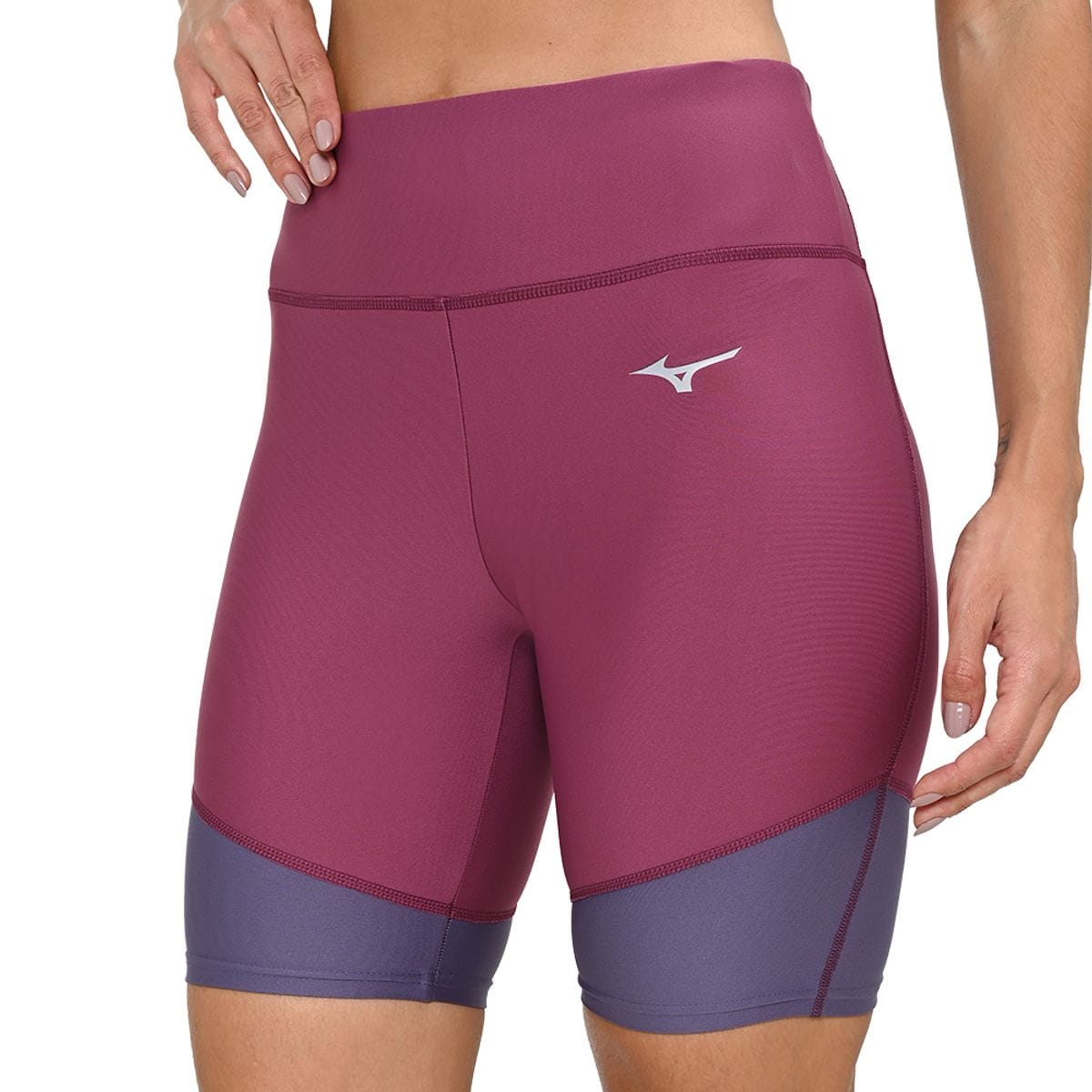 Bermuda de Corrida Feminina Mizuno Impulse Core Mid tight Roxo