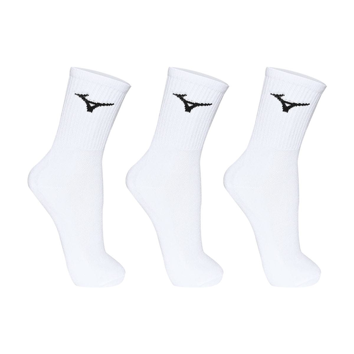 Meia Cano Médio Mizuno Basic Tam. Pacote Com 3 Pares Branco