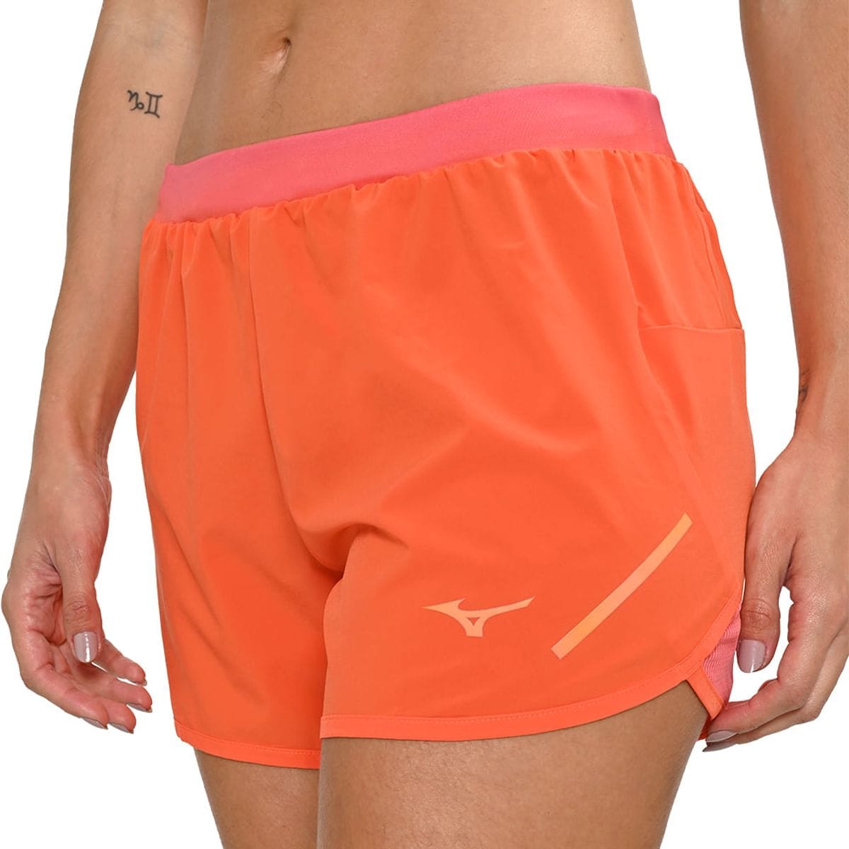 Shorts de Corrida Feminino Mizuno Aero 4 in Laranja