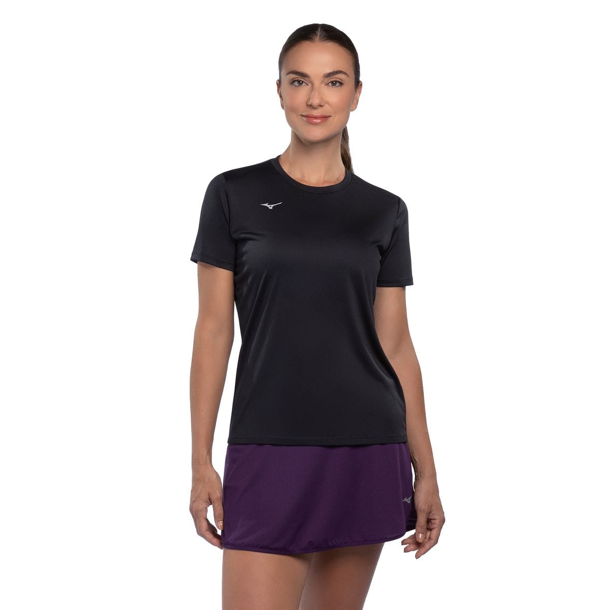 Vista principal Camiseta de Treino Mizuno Energy 2.0 Feminina Preto Mizuno