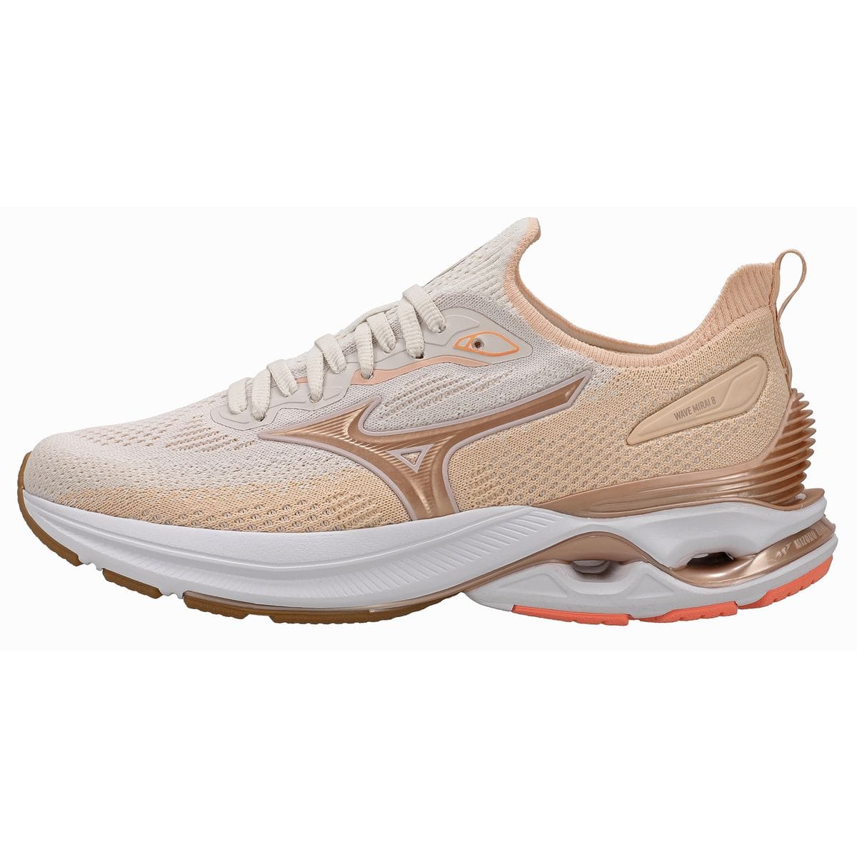 Vista principal Tênis de Corrida Mizuno Wave Mirai 8 Feminino Laranja Mizuno