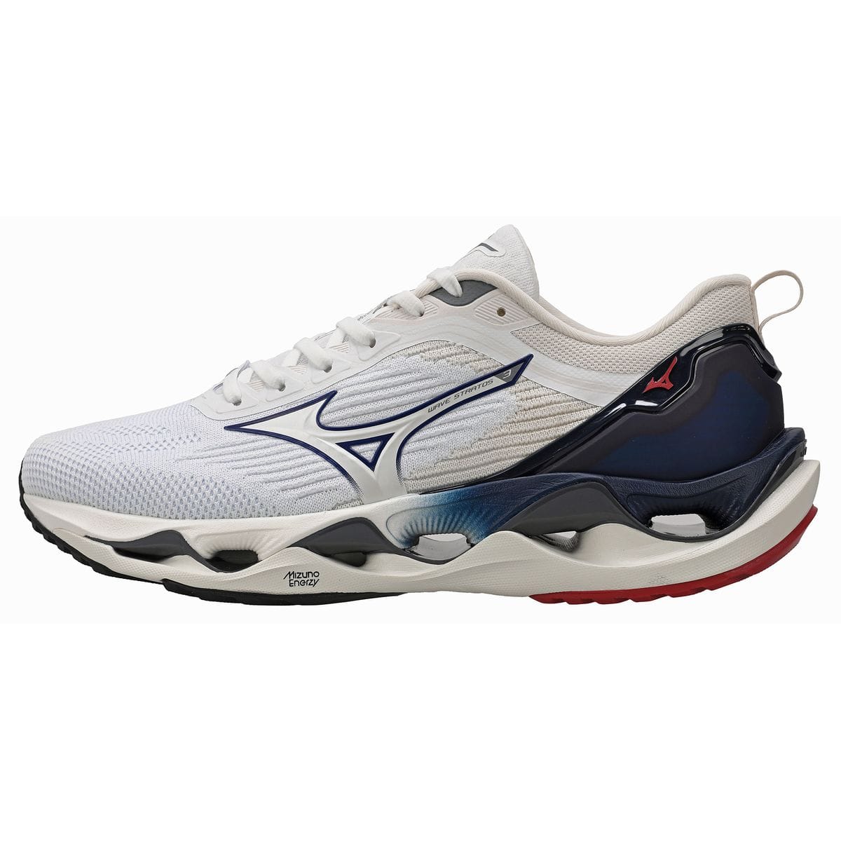 Vista principal Tênis de Corrida Mizuno Wave Stratos 3 Masculino Branco Mizuno