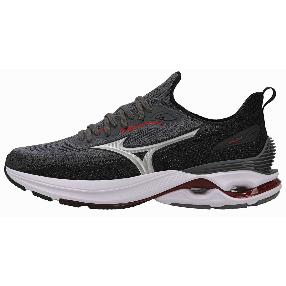 Vista principal Tênis de Corrida Mizuno Wave Mirai 8 Masculino Cinza Mizuno