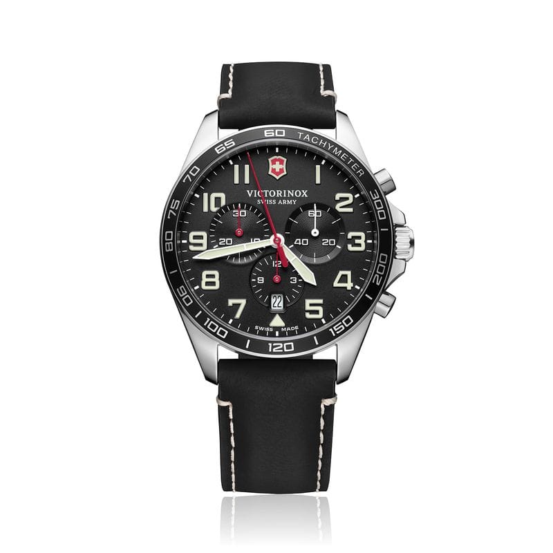 Vista principal Relógio Victorinox FieldForce Masculino em Couro Preto 241852 Victorinox