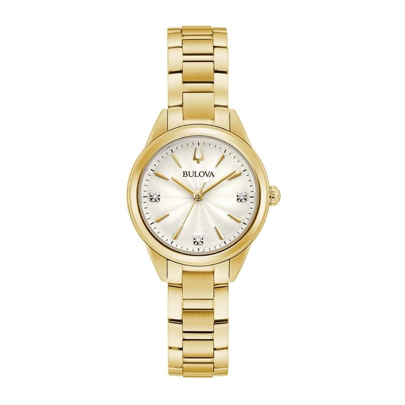 Relógio Bulova Feminino Em Aço Dourado