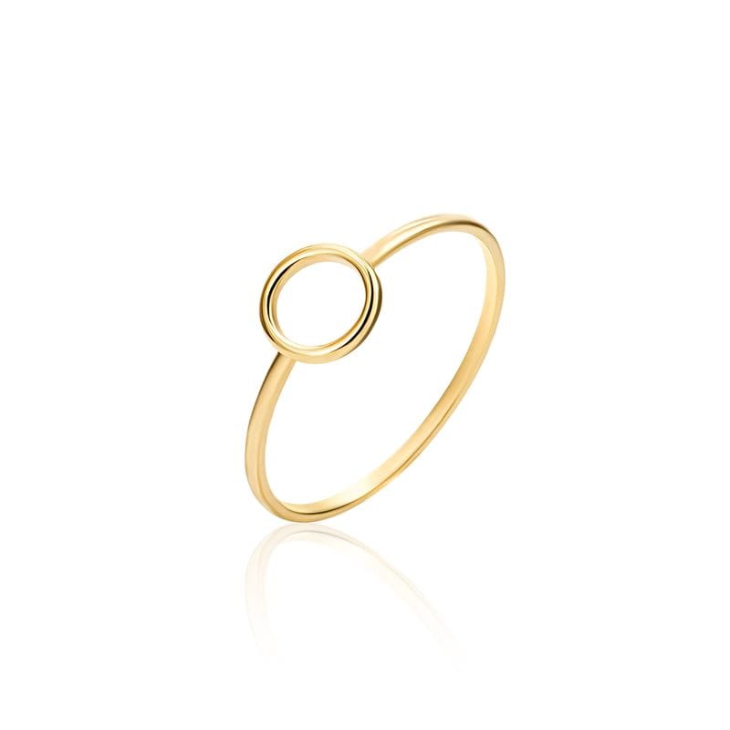 Anel Círculo em Ouro Amarelo 18k